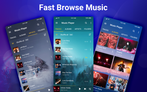 اسکرین شات برنامه Music Player - MP3 & Equalizer 3