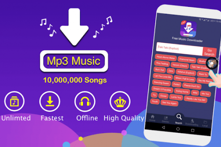 اسکرین شات برنامه Free Music Download + Mp3 Music Downloader 1