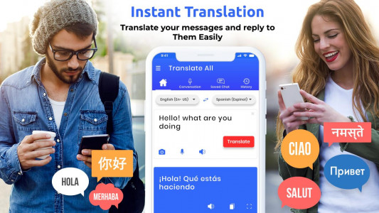 اسکرین شات برنامه Translate All Language - Voice 1