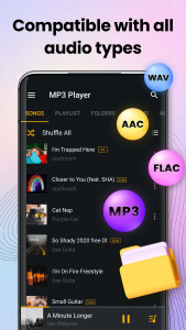 اسکرین شات 2 برنامه Music Player & MP3, Bass Boost