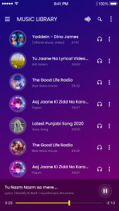 اسکرین شات برنامه Music Player for Galaxy 4