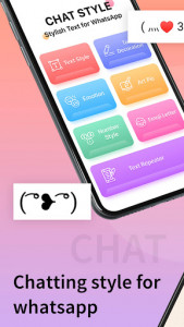 اسکرین شات برنامه Chat Styles: Cool Font & Stylish Text for WhatsApp 1