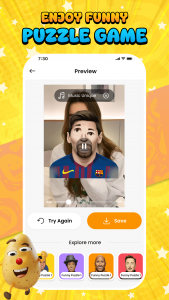اسکرین شات 4 برنامه Face Puzzle: Funny Face Mix