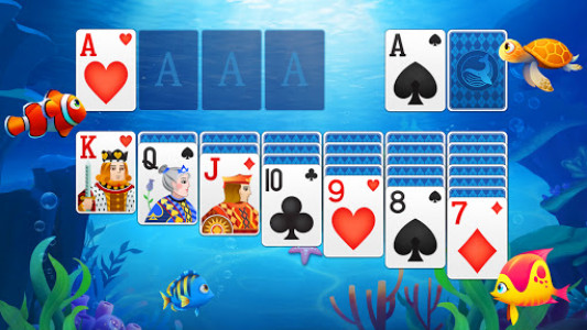 اسکرین شات بازی Solitaire Fish - Classic Klondike Card Game 2