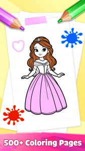اسکرین شات بازی Princess Girl Coloring Games 1