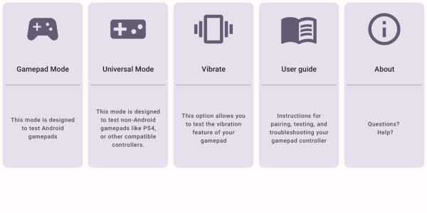 اسکرین شات 1 برنامه GamePad Tester Lite