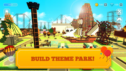 اسکرین شات بازی Roller Coaster Craft: Blocky Building & RCT Games 1