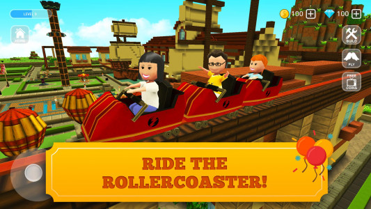 اسکرین شات بازی Roller Coaster Craft: Blocky Building & RCT Games 2