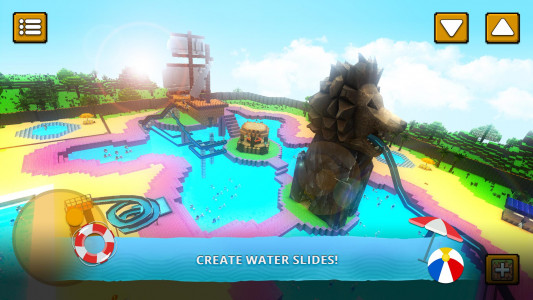 اسکرین شات بازی Water Park Craft GO: Waterslide Building Adventure 2