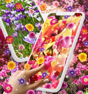 اسکرین شات 2 برنامه Flower garden live wallpaper