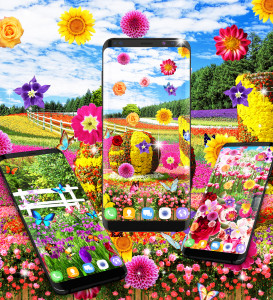 اسکرین شات 5 برنامه Flower garden live wallpaper