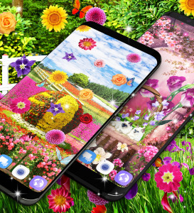 اسکرین شات 4 برنامه Flower garden live wallpaper