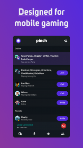 اسکرین شات برنامه Pinch - Voice Chat for Gamers, Friends & Teammates 1
