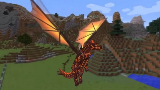 اسکرین شات برنامه MCPE Dragon Mounts RideableMod 1