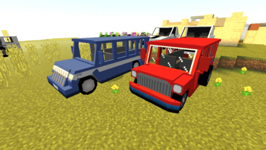 اسکرین شات برنامه MCPE Vehicles Cars Mod 1