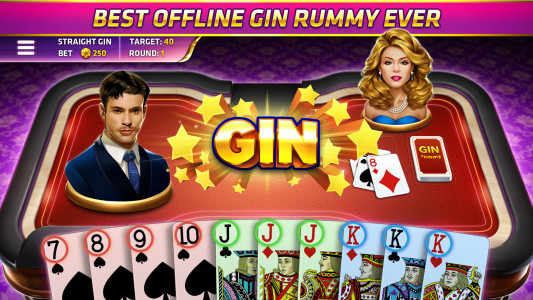 اسکرین شات بازی Gin Rummy -Gin Rummy Card Game 1
