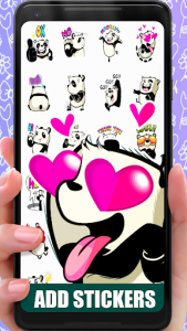اسکرین شات برنامه WAStickerApps Girls - WAStickerApps Panda Stickers 3