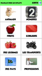 اسکرین شات برنامه French for Kids 1