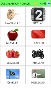 اسکرین شات برنامه Turkish for Kids 1
