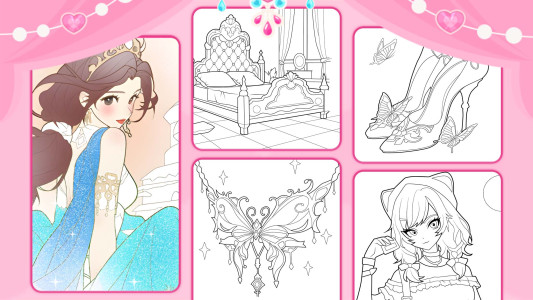 اسکرین شات 6 بازی Glitter Beauty Color For Kids