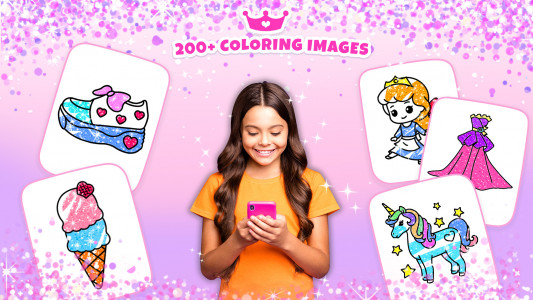 اسکرین شات بازی Glitter colouring game: Girls 5