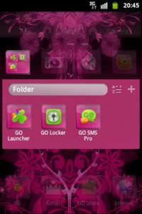 اسکرین شات برنامه Pink Flowers Theme GO Launcher 5