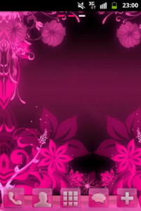 اسکرین شات برنامه Pink Flowers Theme GO Launcher 3