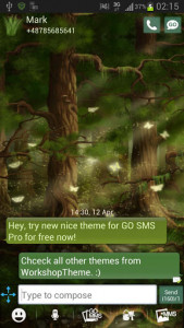 اسکرین شات برنامه Forest Theme GO SMS Pro 2