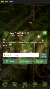 اسکرین شات برنامه Forest Theme GO SMS Pro 4