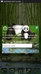 اسکرین شات برنامه Panda Theme GO SMS Pro 4