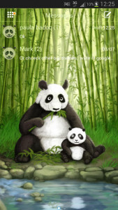 اسکرین شات برنامه Panda Theme GO SMS Pro 1