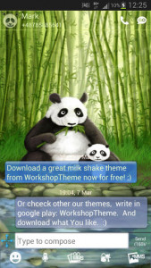 اسکرین شات برنامه Panda Theme GO SMS Pro 2