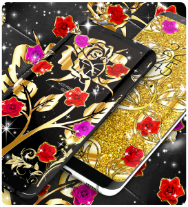 اسکرین شات برنامه Gold rose live wallpaper 5