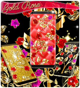 اسکرین شات 6 برنامه Gold rose live wallpaper