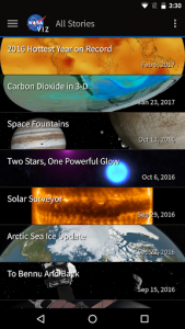 اسکرین شات برنامه NASA Visualization Explorer 1