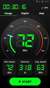 اسکرین شات برنامه Speedometer: GPS Speedometer 2