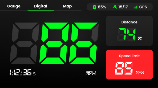 اسکرین شات برنامه Speedometer: GPS Speedometer 1