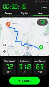 اسکرین شات برنامه Speedometer: GPS Speedometer 3