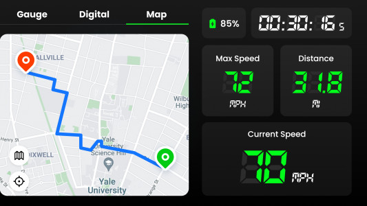 اسکرین شات برنامه Speedometer: GPS Speedometer 6