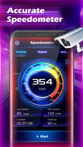 اسکرین شات 3 برنامه GPS Speedometer and Odometer