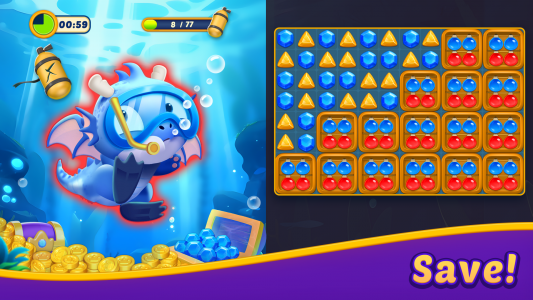 اسکرین شات 2 بازی Jewel Match Dragon - No Wifi