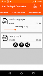 اسکرین شات برنامه AMR to MP3 Converter 5