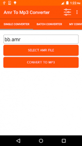اسکرین شات برنامه AMR to MP3 Converter 1