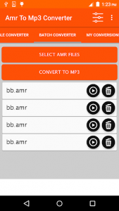 اسکرین شات برنامه AMR to MP3 Converter 2