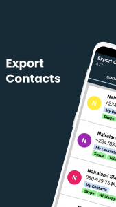 اسکرین شات 1 برنامه Export contacts