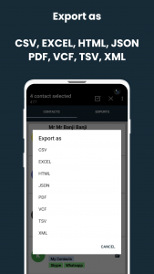 اسکرین شات 5 برنامه Export contacts