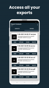 اسکرین شات 7 برنامه Export contacts