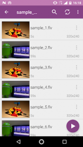 اسکرین شات برنامه FLV Player For Android 1