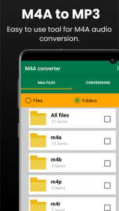 اسکرین شات 2 برنامه M4a To Mp3 Converter