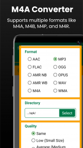 اسکرین شات 3 برنامه M4a To Mp3 Converter